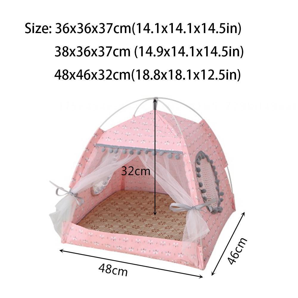 Fovien Summer Cat Small Tent Kennel Detachable And Washable Collapsible Pet Kennel Sold Individually L 1pcs
