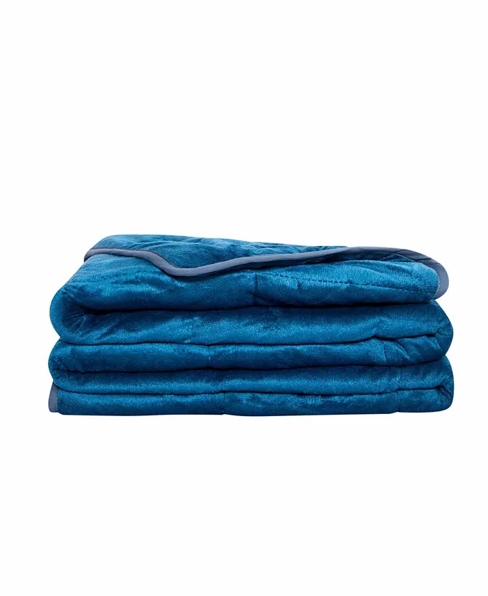 PUR CALM SILVADUR Antimicrobial Plush Mink Weighted Blanket， 15 lb