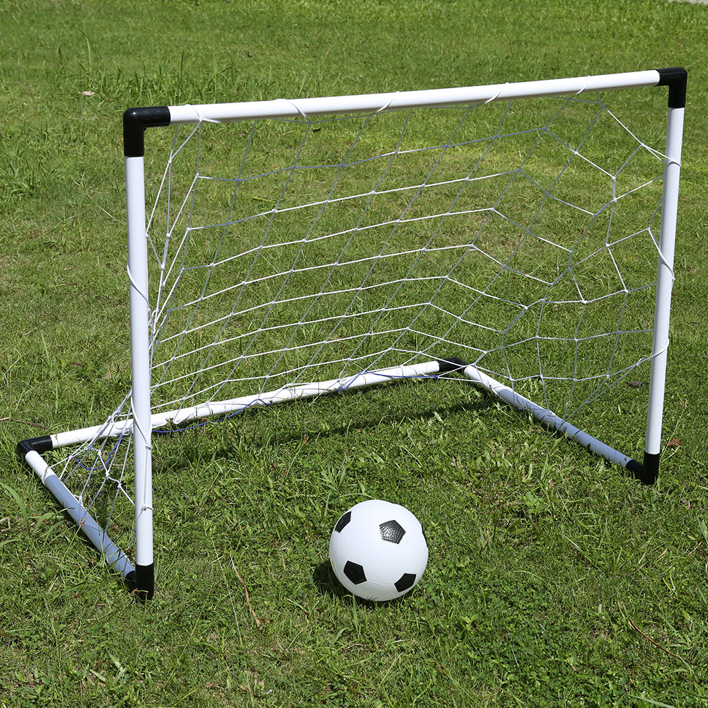 Kids Childrens Deluxe 2 in 1 Football Soccer Goals Training Practise Junior-155117