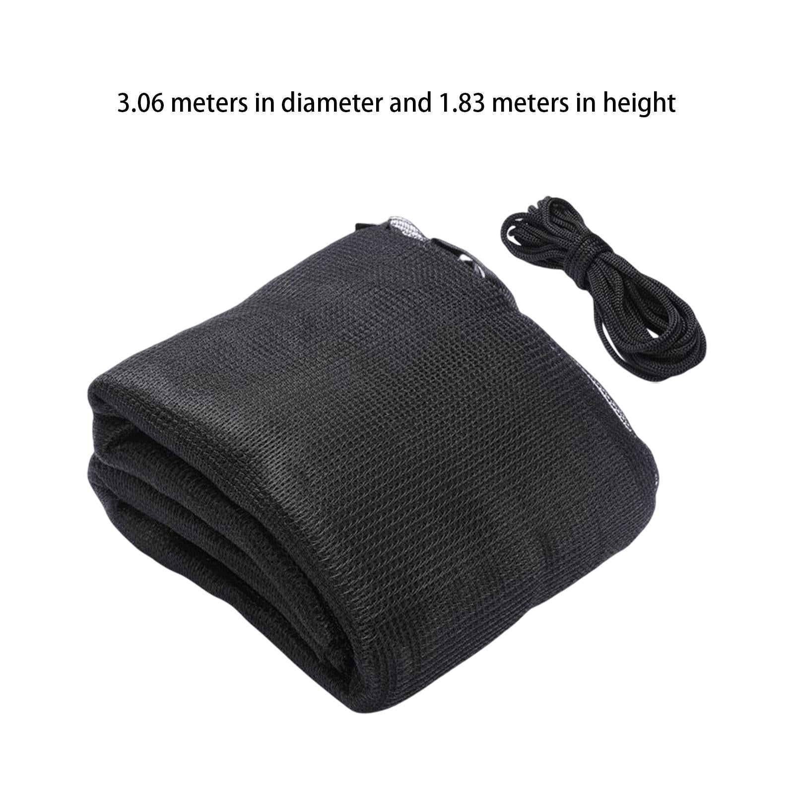 Trampoline Replacement Net Safety Enclosure Net Protection Weather Resistant 10ft 6 poles