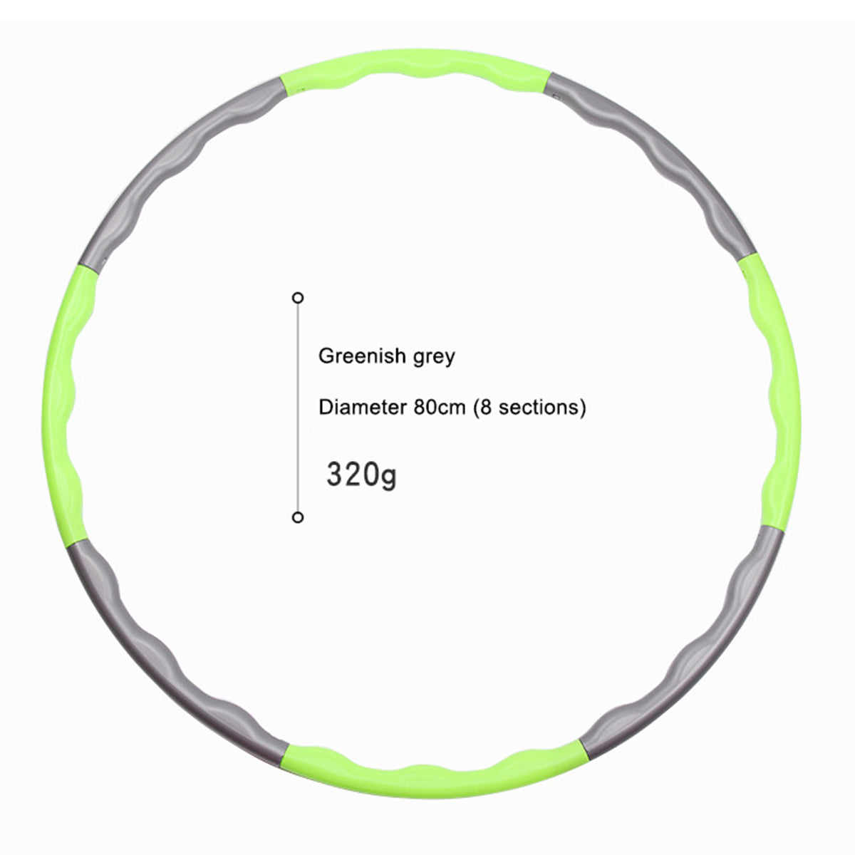 COUTEXYI Sports Hoop Adjust 8 Removable Parts Gymnastics Ring Fitness Tool