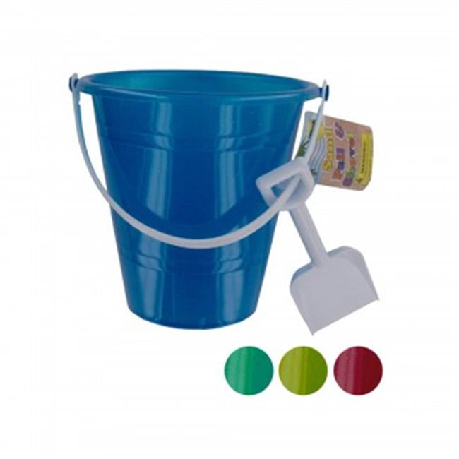 Bulk Buys SK201-24 Glitter Sand Pail with Shovel - 24 Piece -Pack of 24