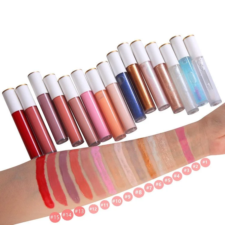 25 color vegan makeup custom private label lipgloss