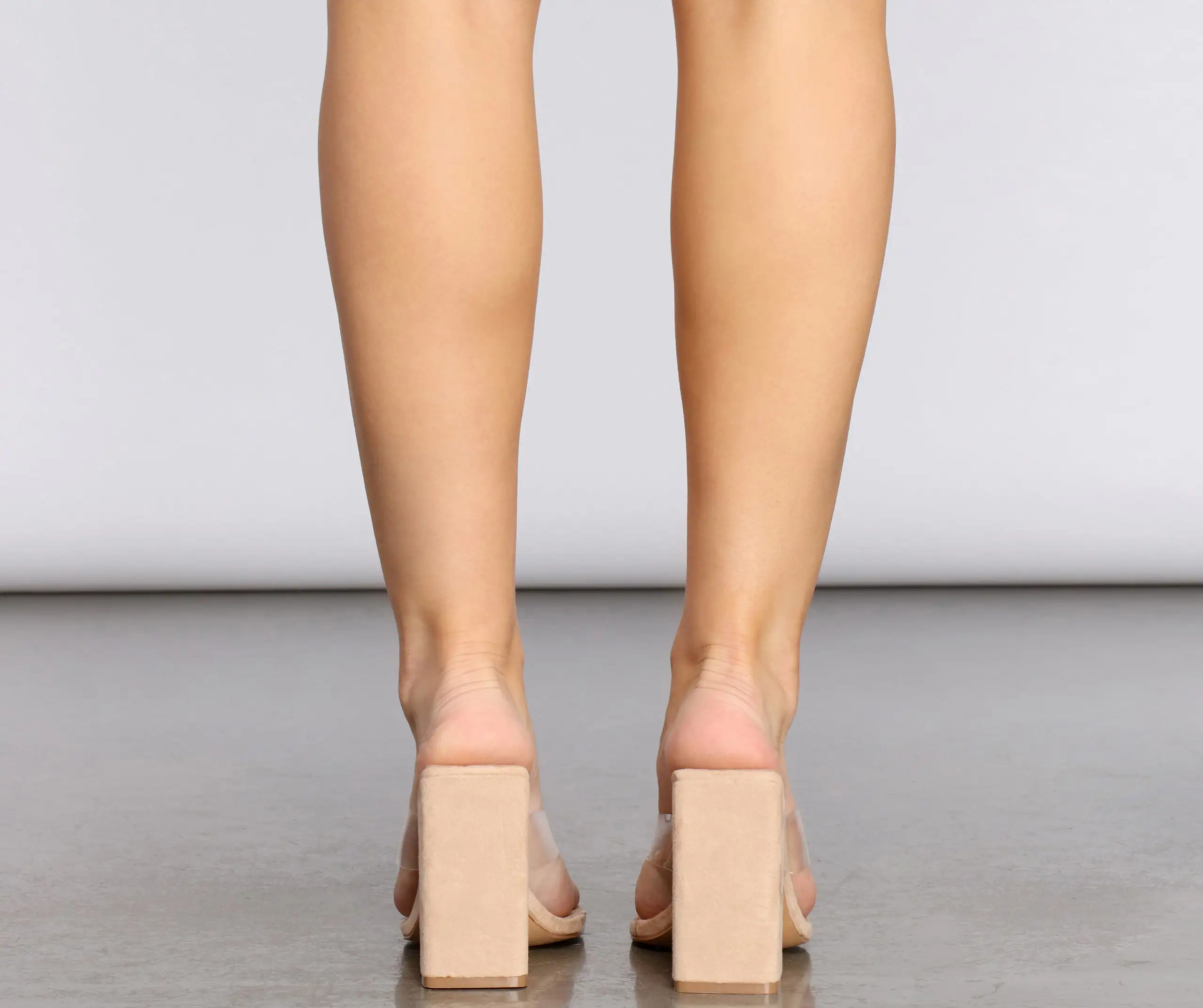 Make It Clear Thong Chunky Heels