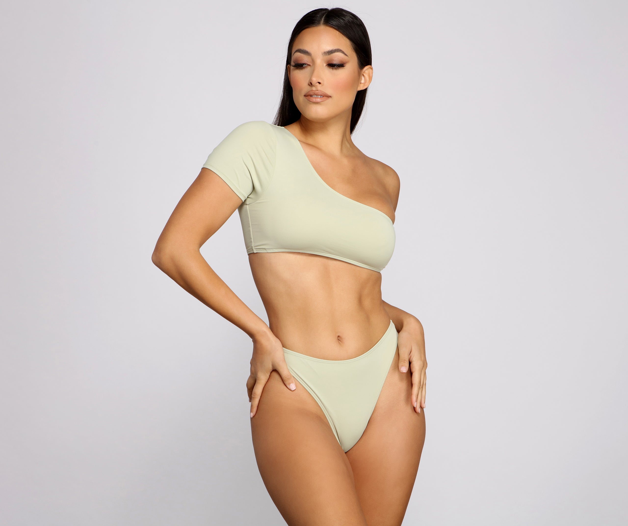 So Haute One Shoulder Swim Top