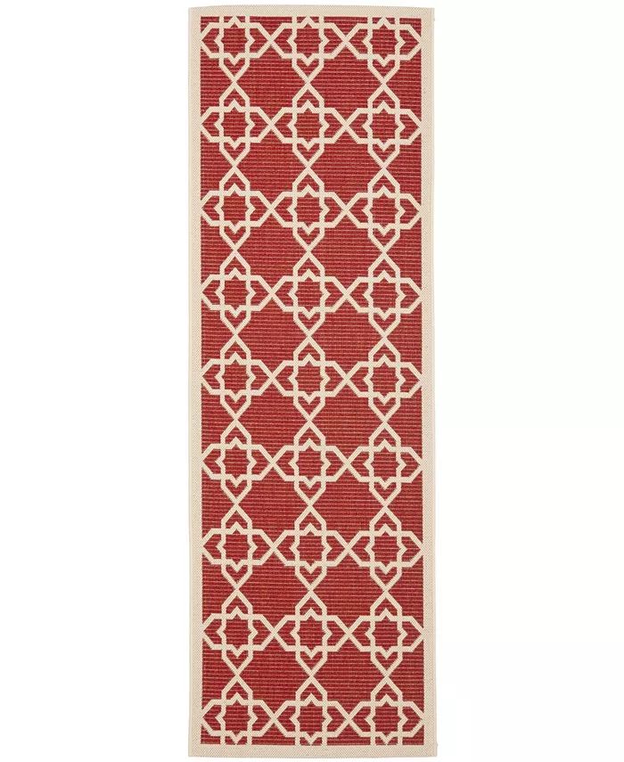 Safavieh Courtyard Red and Beige 2'3