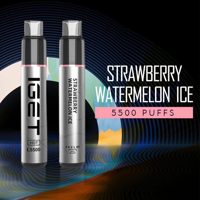 IGET Hot Strawberry Watermelon Ice – 5500 Puffs