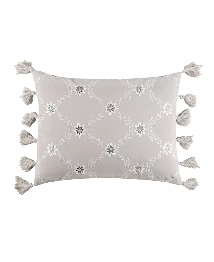 Levtex Home St Ives Embroidered Decorative Pillow， 18