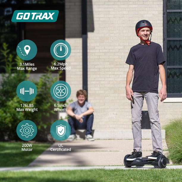 Gotrax Fluxx FX3 Hoverboard with 6.2 mph Max Speed， Self Balancing Scooter for 44-176lbs Kids Adults Blue