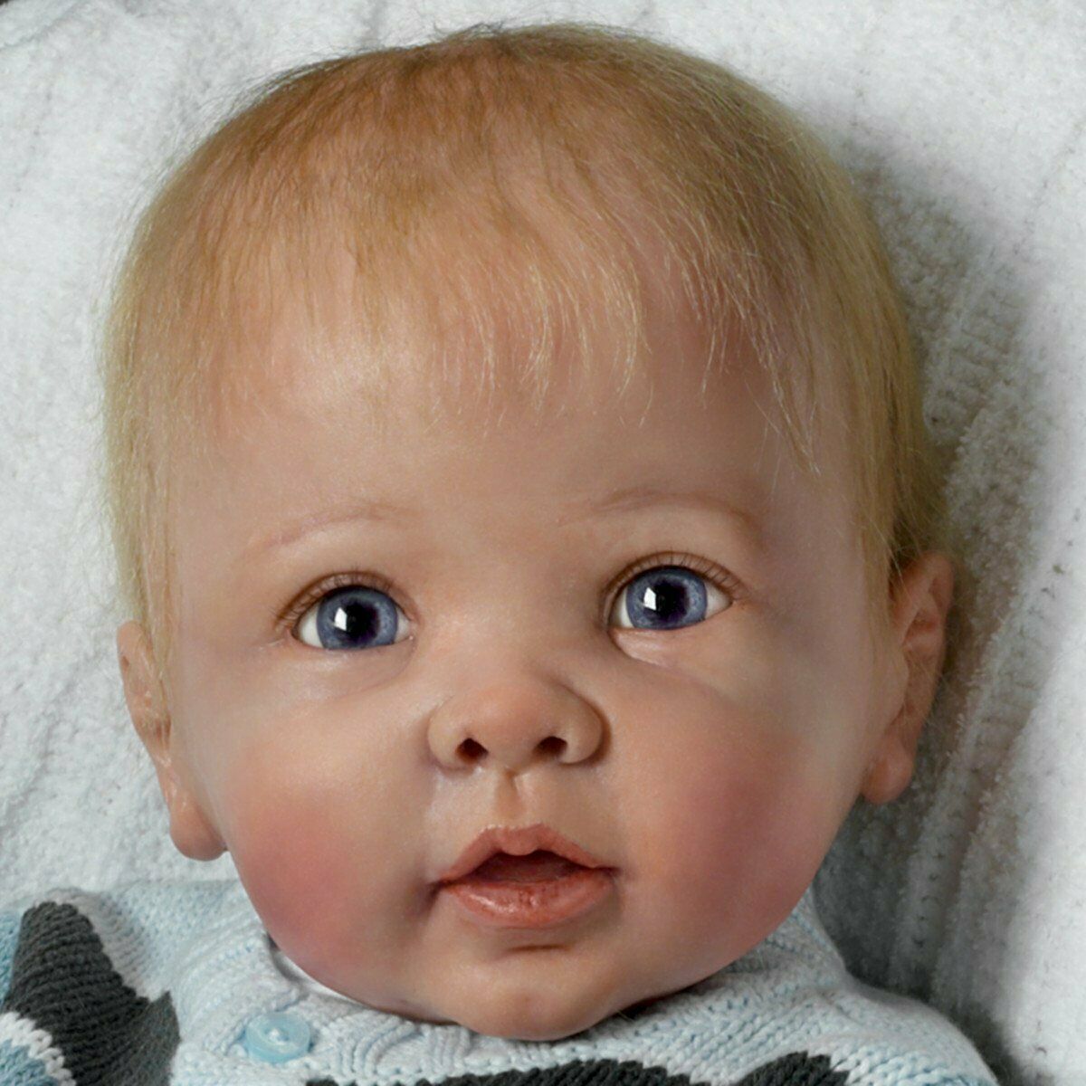 The Ashton - Drake Galleries Noah's Happy As Can Be So Truly Real® Vinyl Baby Boy Doll Interactive Moves and Coos when Touched with Realistic Movements Weighted Poseable by Linda Murray 22"-inches