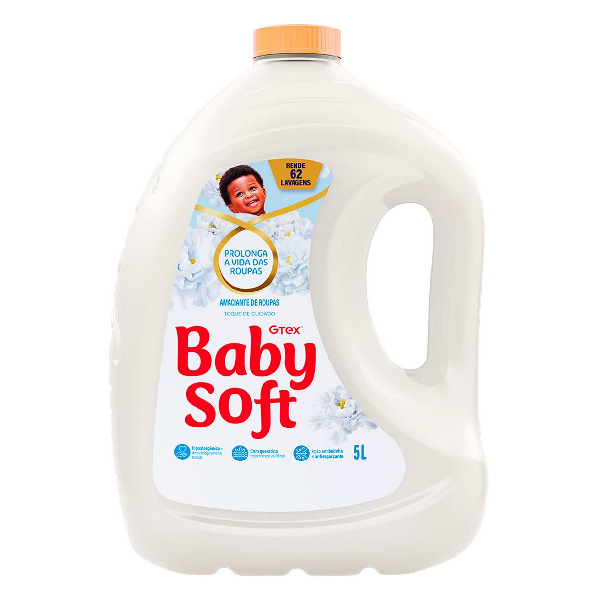 Amaciante De Roupa Baby Soft Toque Cuidado Branco 5l