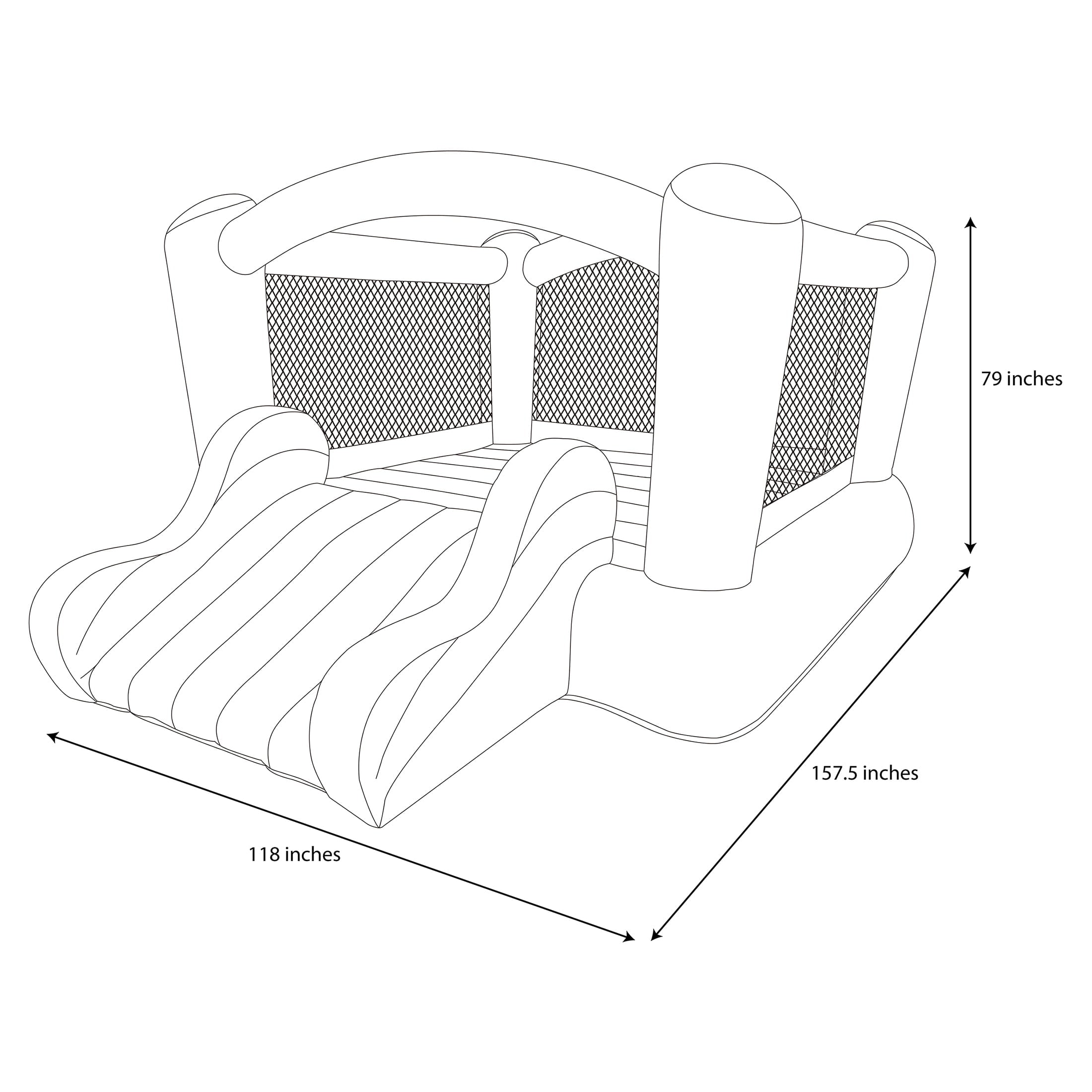 My First Inflatable Bounce House with Slide and Blower