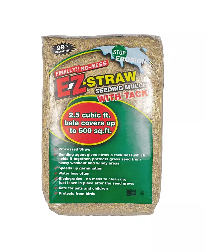 EZ-Straw EZ Straw Seeding Mulch with Tack， 2.5 Cubic Feet Pack of 1
