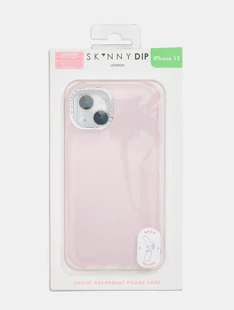 Pink Shock iPhone Case With Silver Camera Hole