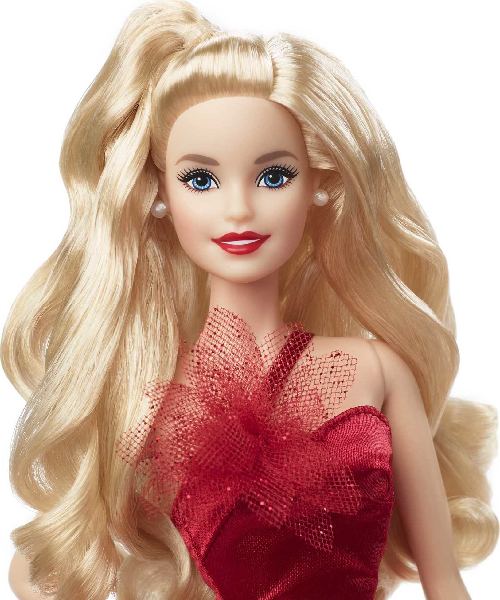 Barbie Signature 2022 Collectible Holiday Doll with Blonde Hair & Poinsettia Gown