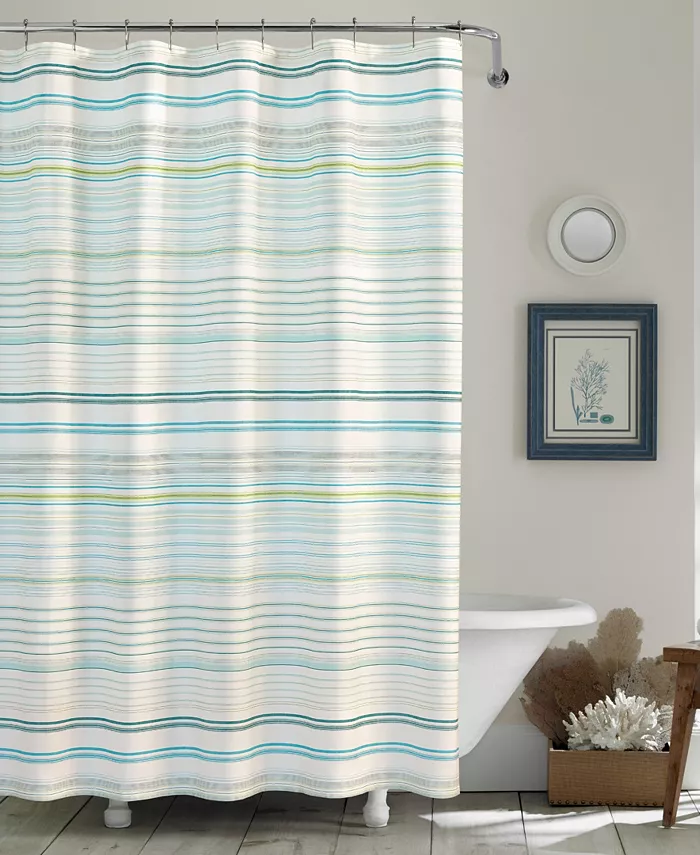 Tommy Bahama Home Tommy Bahama La Scala Breezer Cotton Shower Curtain， 72
