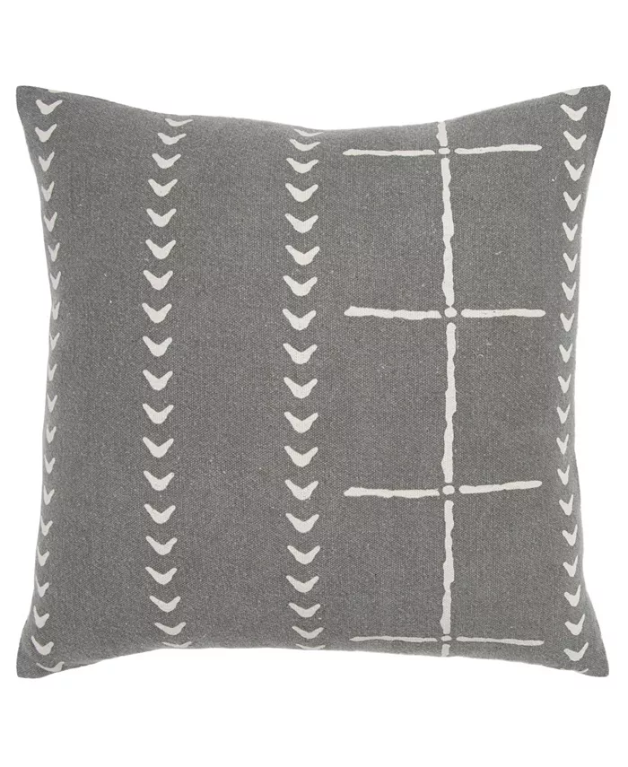 Rizzy Home Stripes Polyester Filled Decorative Pillow， 20