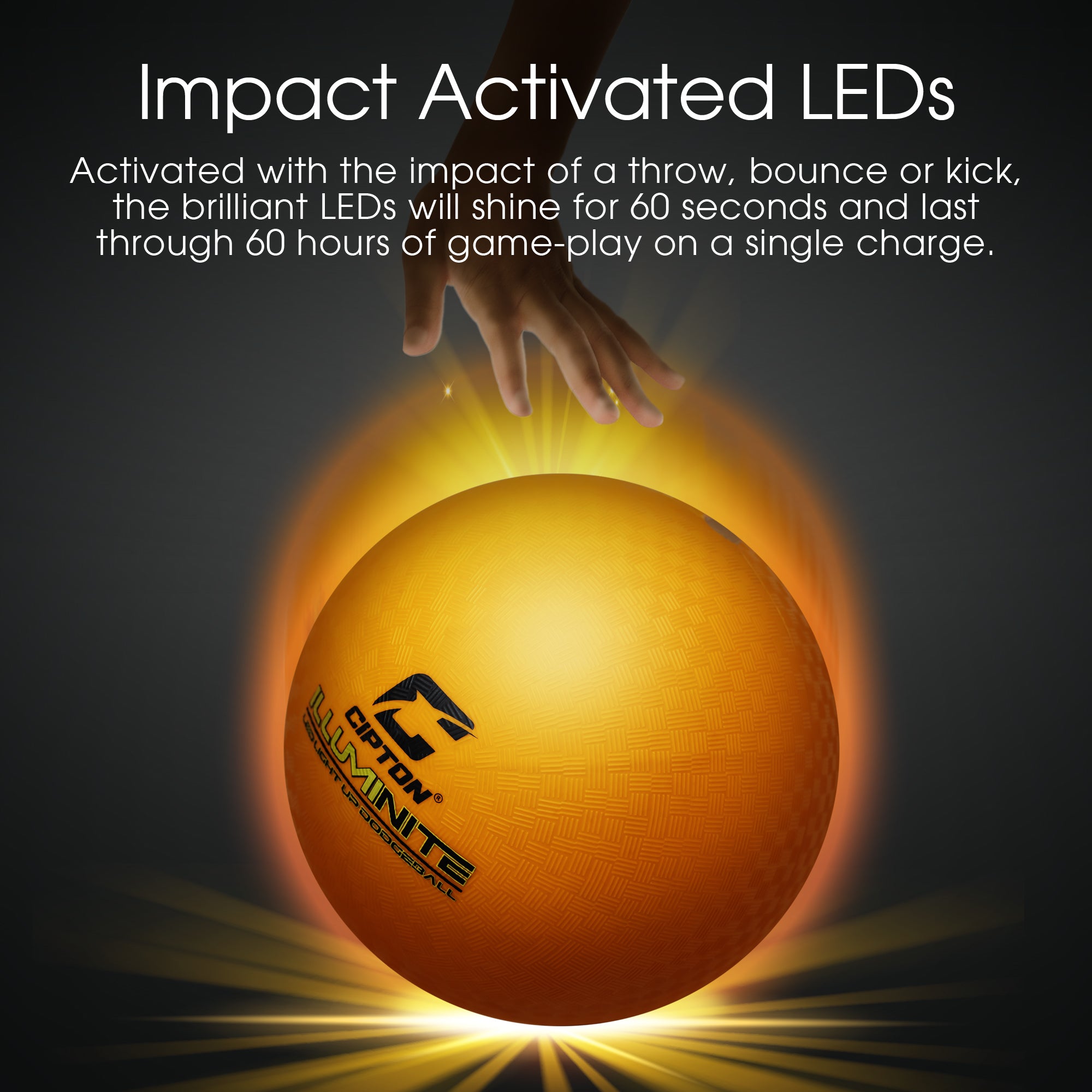 Cipton Light Up Official Size Dodgeball and Kickball Pump Included