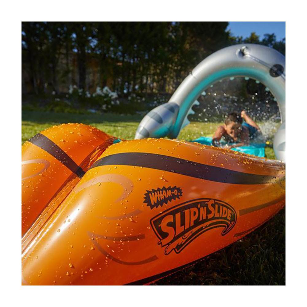 Wham O 16 Foot Backyard and Lawn Mega Shark Slip N Slide Outdoor Water Slide Toy