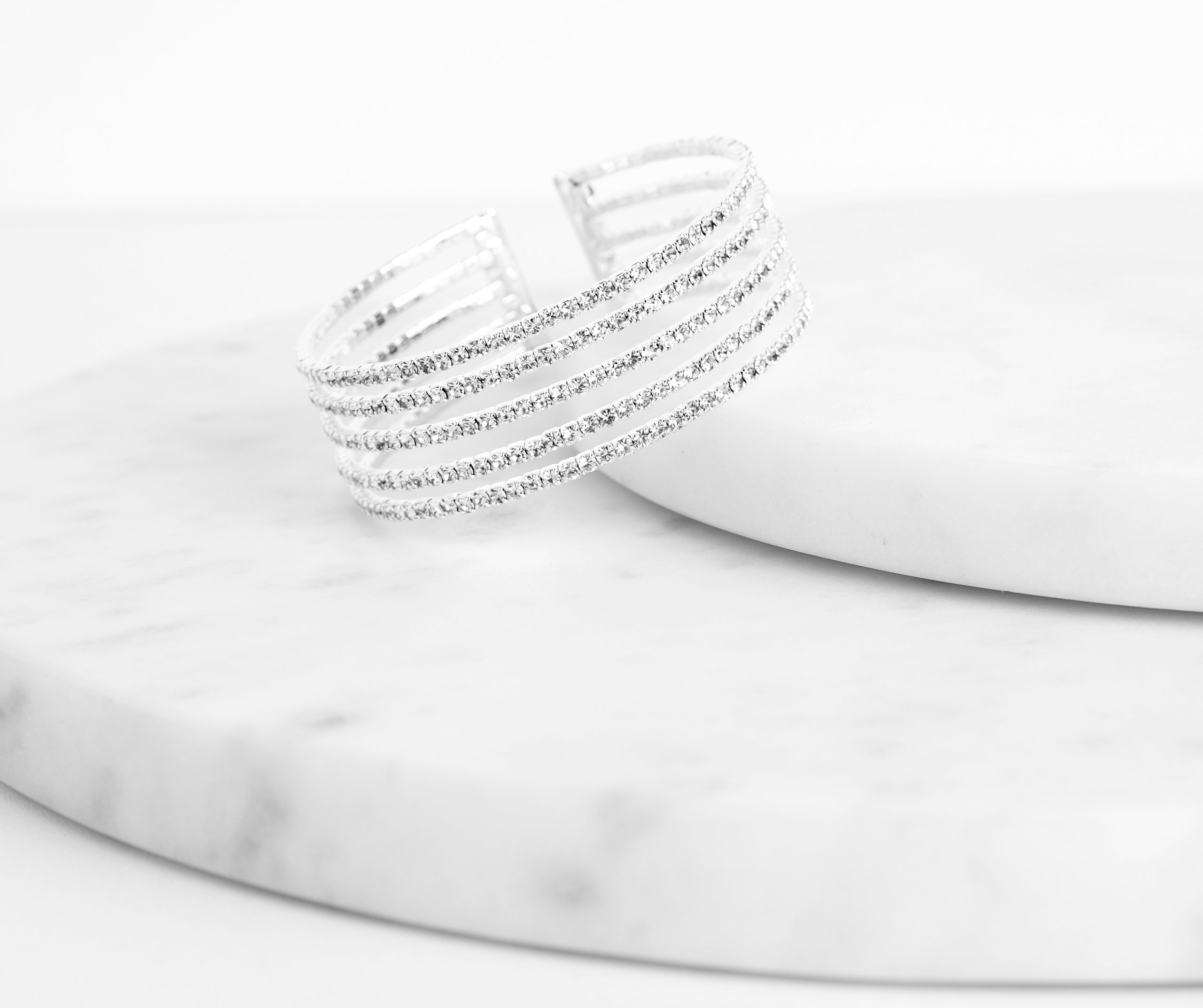 Five Row Rhinestone Cuff