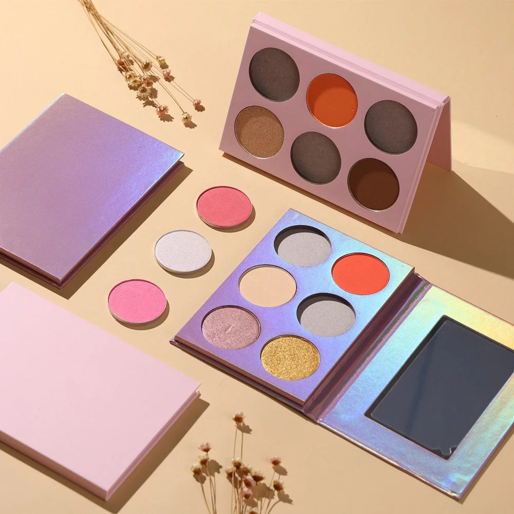 6 Colors Highlighter Contour Blush Palette Private Label Makeup