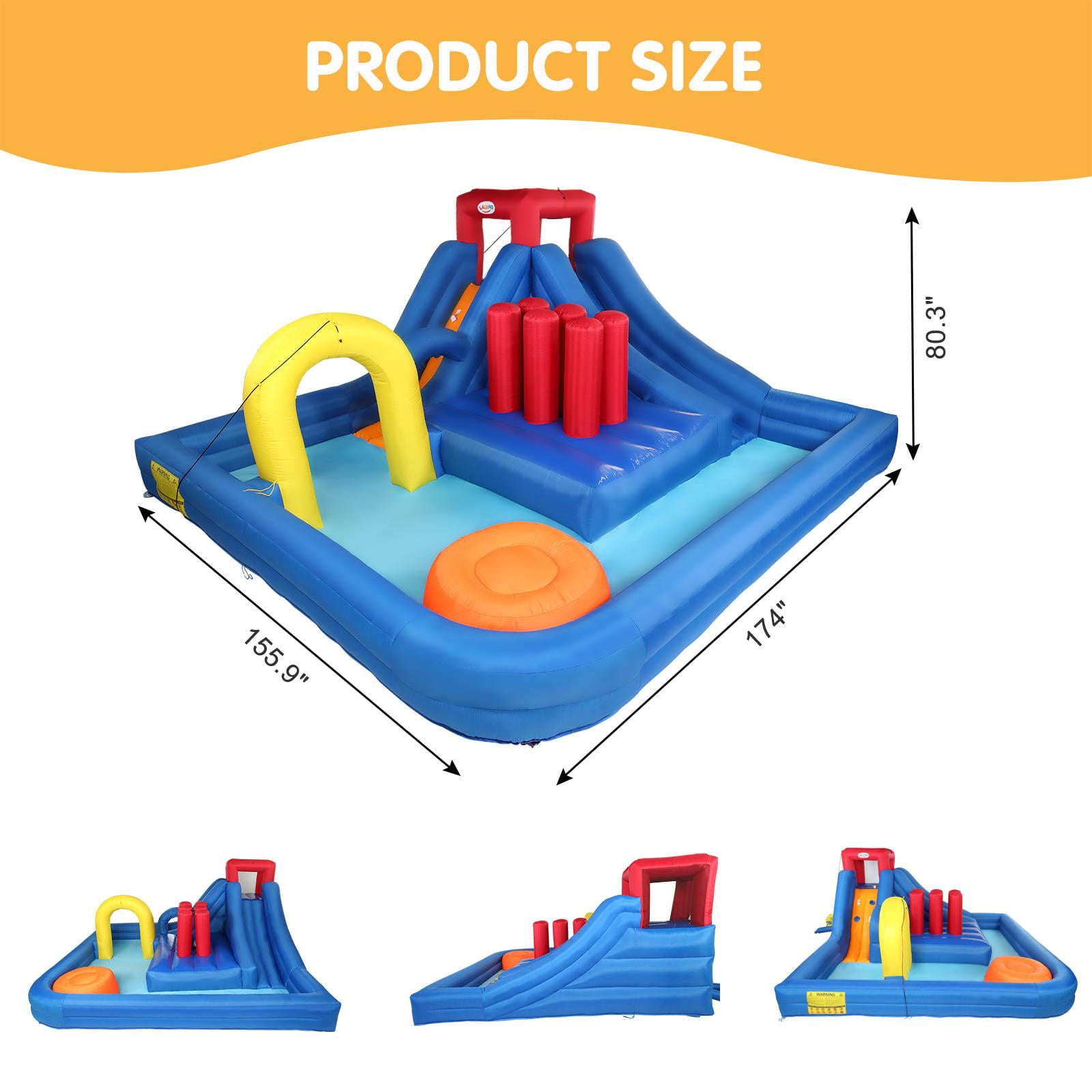 UBesGoo Inflatable Bouncer House Castle Ball Pit Jumper Water Slides 3-12 Years ， PVC， Child