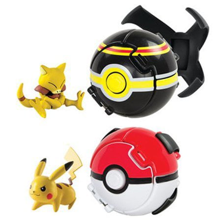 Pokemon Throw 'n' Pop Pokeball Ultimate Throw 'N' Pop Poke Ball Battle Set [Pikachu and Abra]