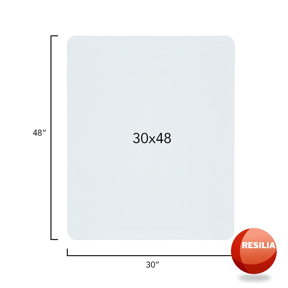 Resilia Under Pet Cage Mat for Bird Cages， Reptile Aquariums， Dog Kennels， Water-Resistant Pad for Carpeted Floors and Surfaces， 30 Inches x 48 Inches， Clear