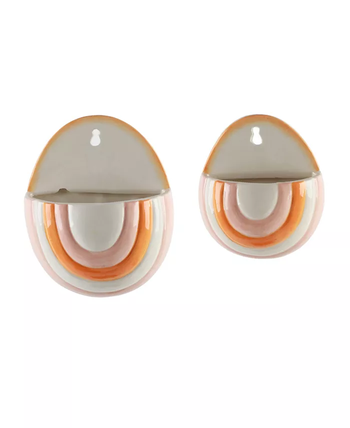 Flora Bunda Rainbow Wall Pocket， Set of 2
