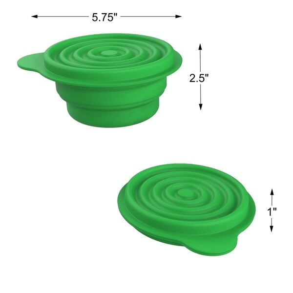 Collapsible Bowls with Lids BPA Free Silicone by Wakeman Outdoors