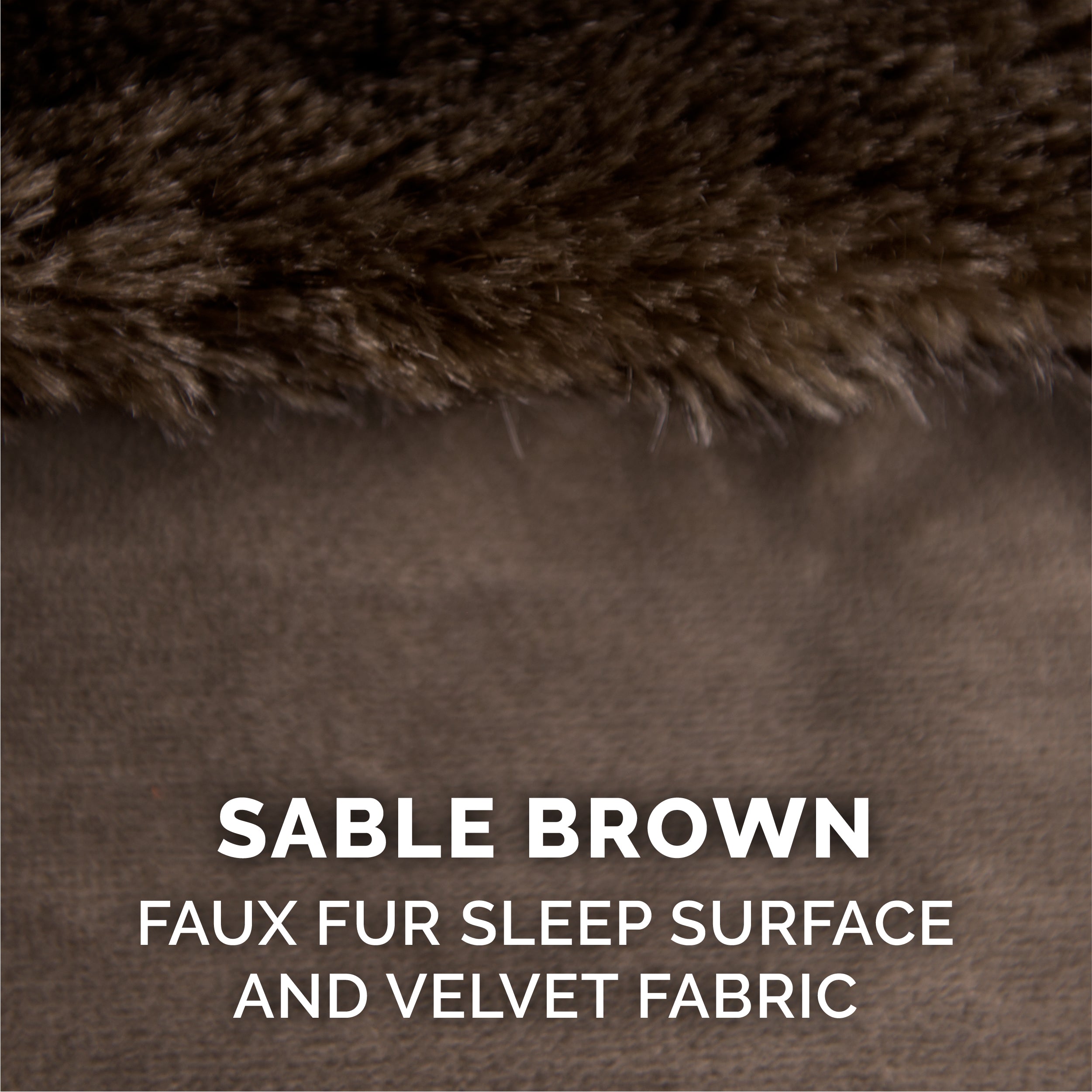 FurHaven Pet Products | Deluxe Orthopedic Plush and Velvet L-Shaped Chaise Couch Pet Bed for Dogs and Cats， Sable Brown， Medium