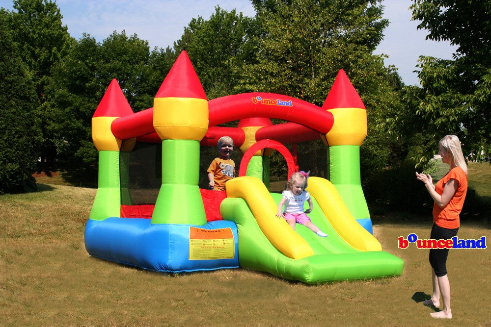 Bounceland Bounce House Castle Bounce N' Slide with Hoop