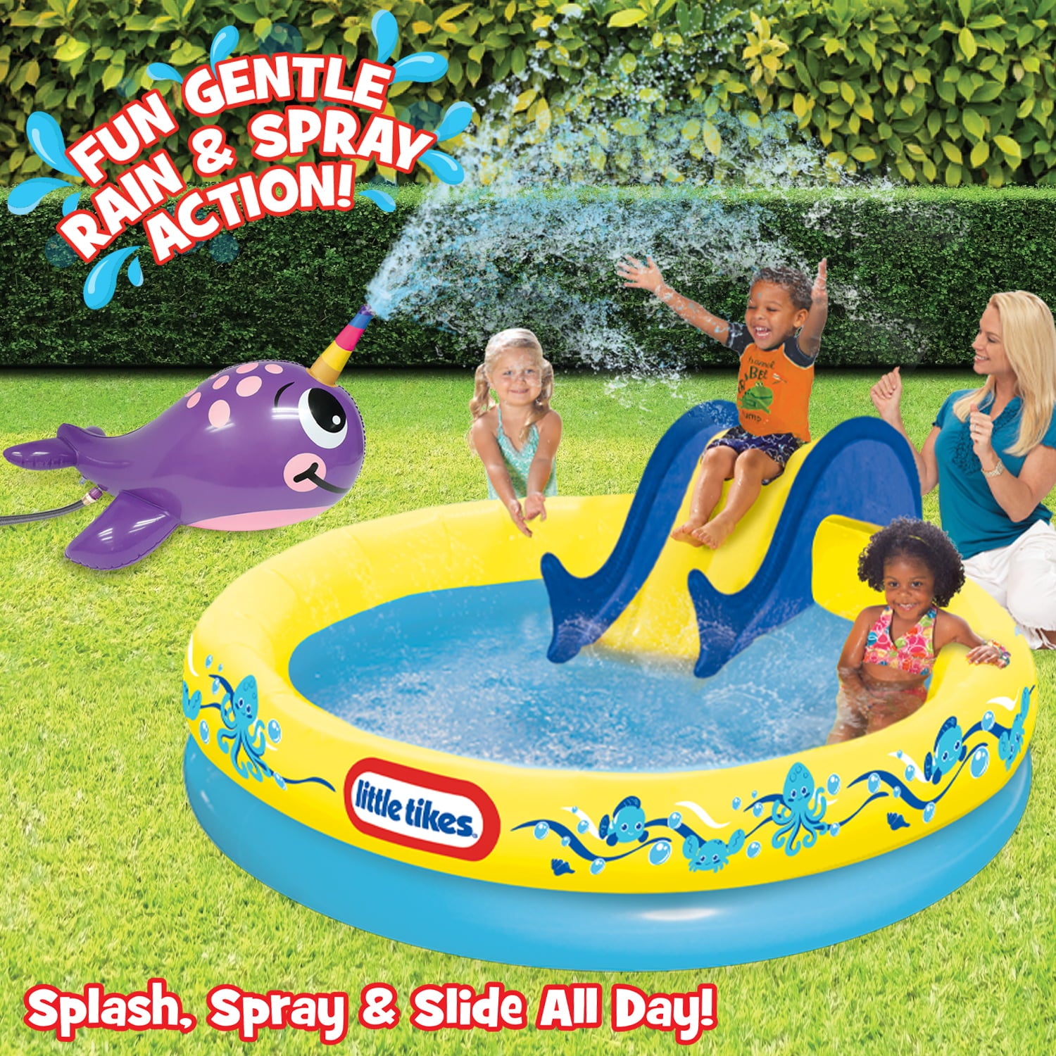 Little Tikes LT Narwhal Spray Pool， Kids ages 3-6