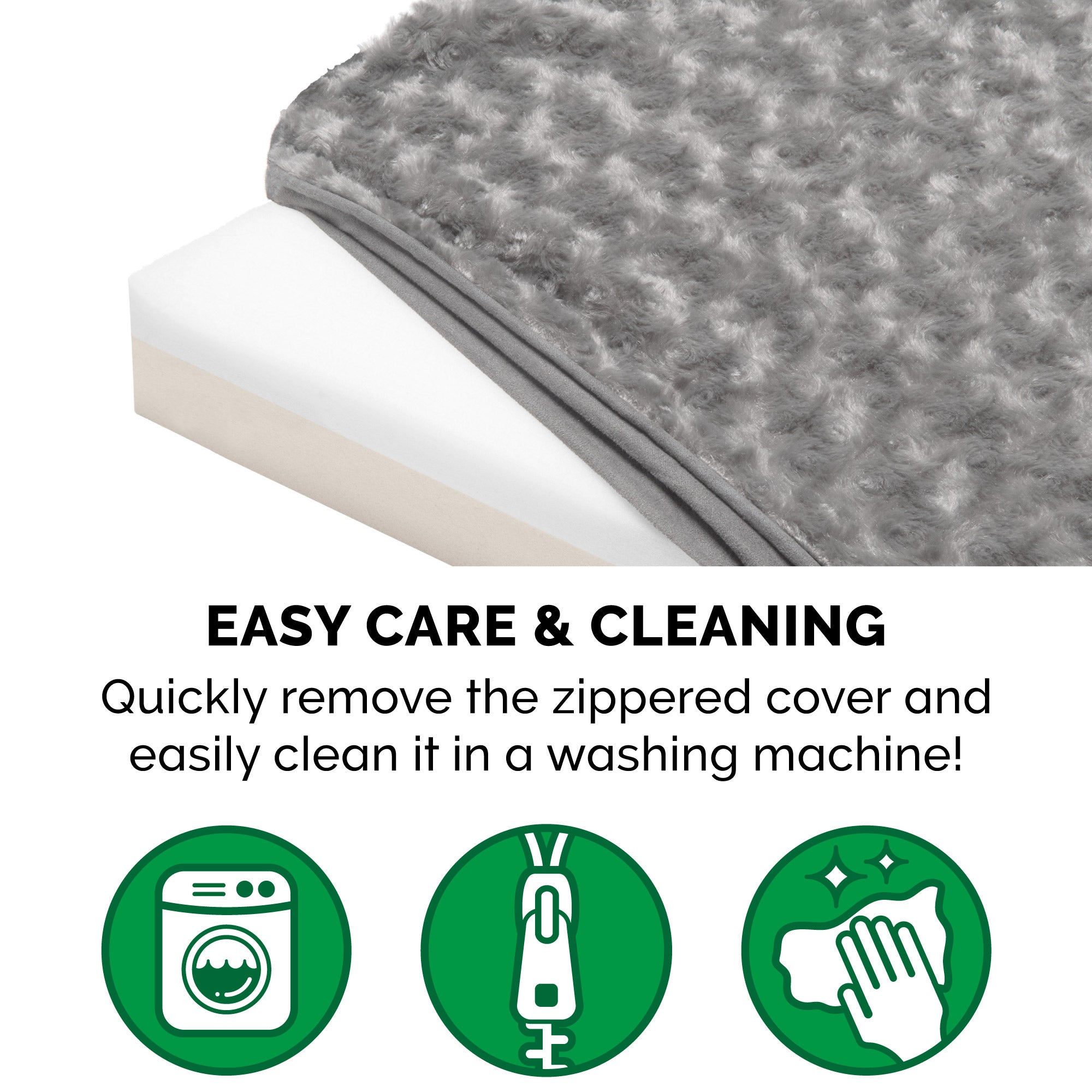 FurHaven | Deluxe Memory Foam Ultra Plush Mattress Pet Bed for Dogs and Cats， Gray， Jumbo Plus