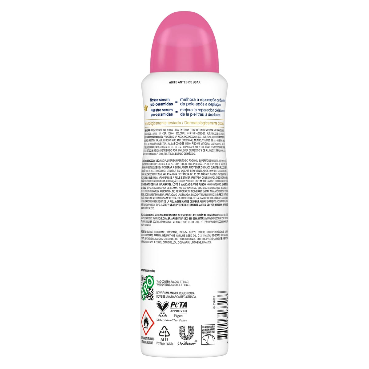 Desodorante Antitranspirante Aerosol Dove Roma e Verbena 150ml