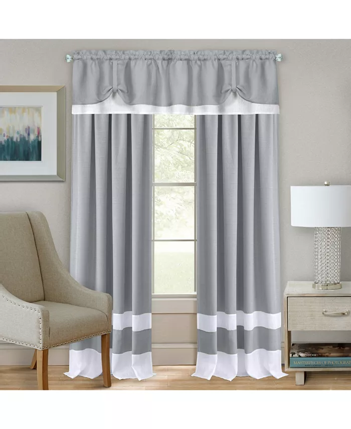 Achim Darcy Rod Pocket Window Curtain Panel， 52x63