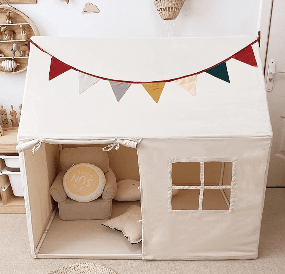 Kids Play Tent for Girls Boys Toddler Playhouse for Kids Tent Indoor & Outdoor Toys with Pennant Banners