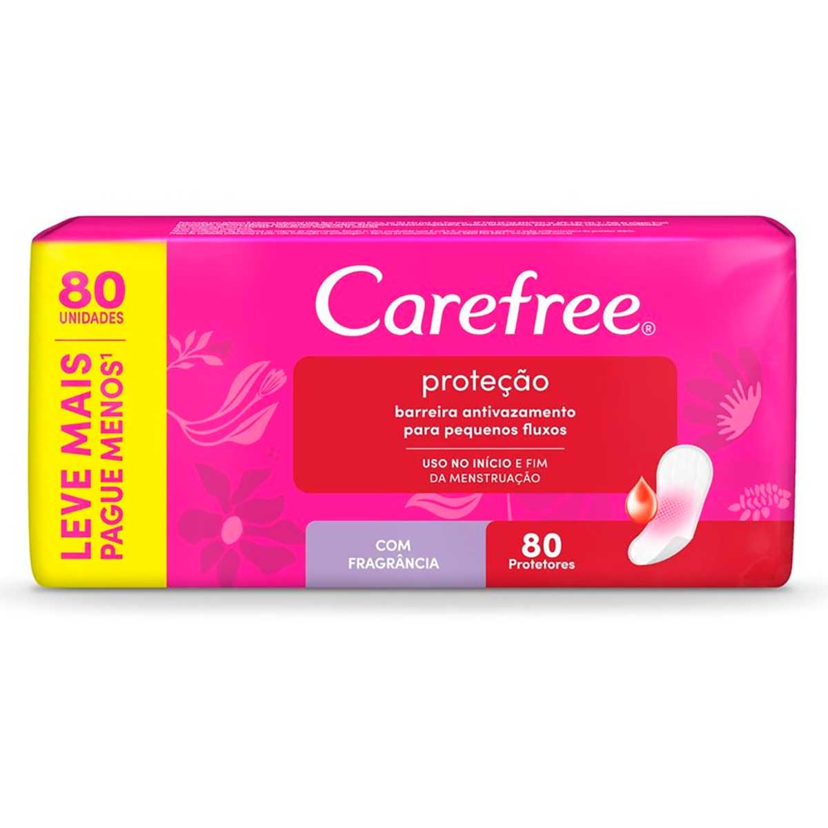 Protetor Diario Carefree Protecao com Perfume 80 unidades