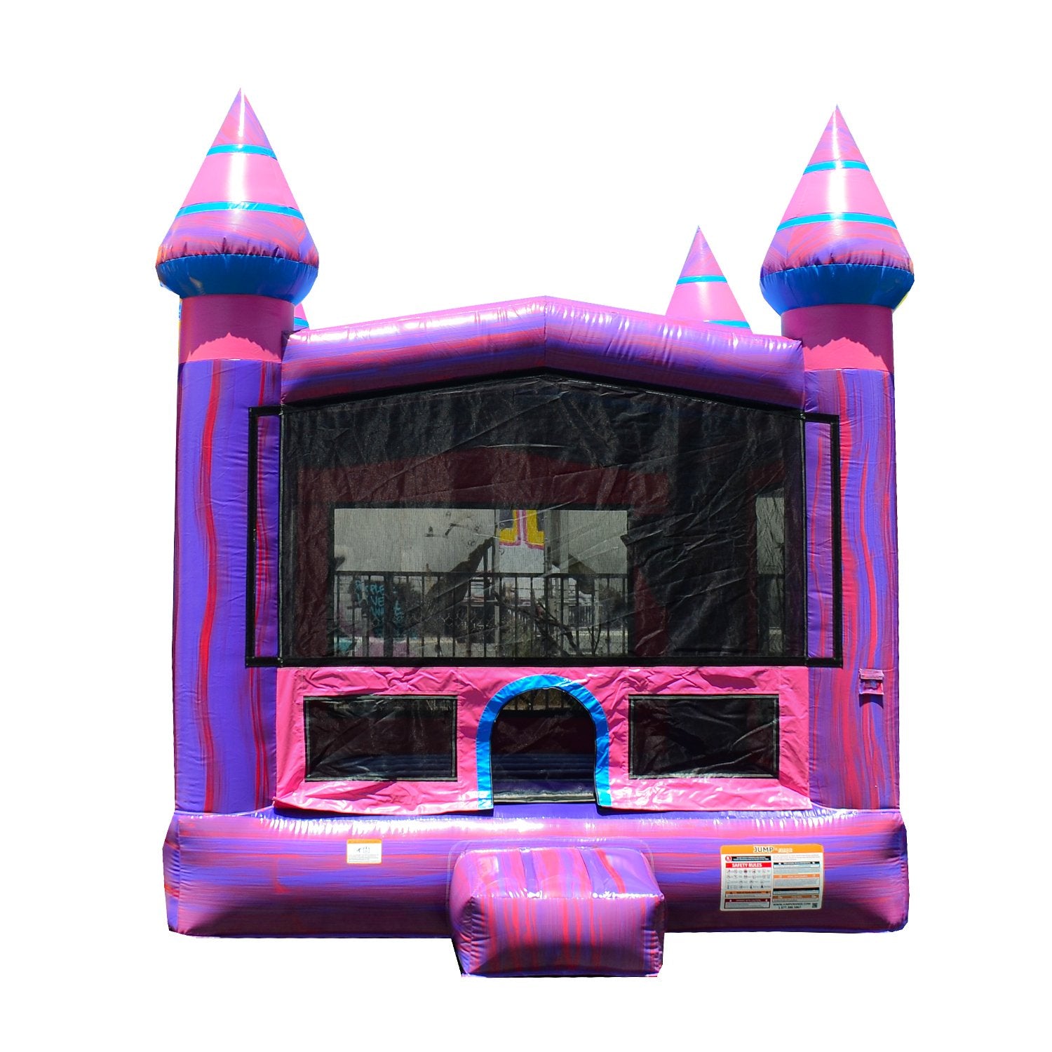 JumpOrange Purplish Castle Inflatable Bounce House for Kids and Adults 13' x 13' (with Blower)， Commercial Grade