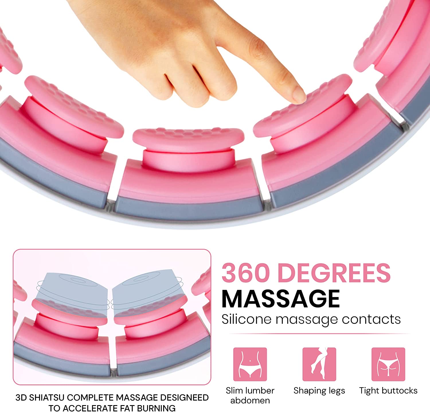 generic Smart Hula Hoop， Smart Weighted Hula Hoop， Hoop Fit， Premium PVC Quality