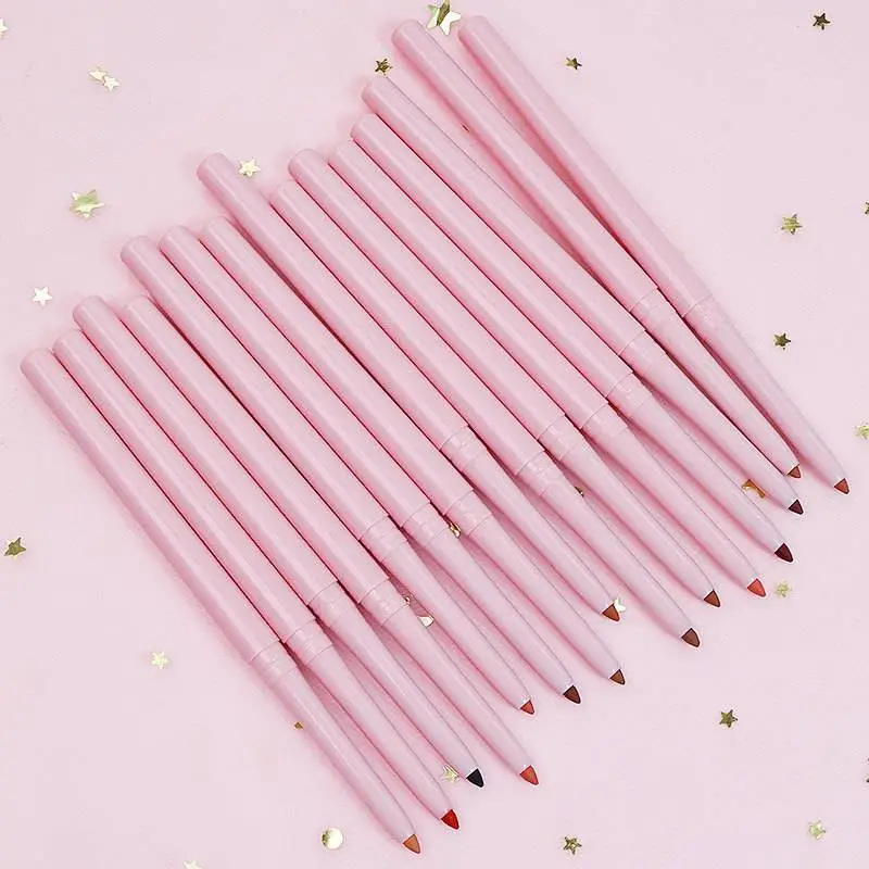15 shades custom long lasting rotation creamy lipliner pencil