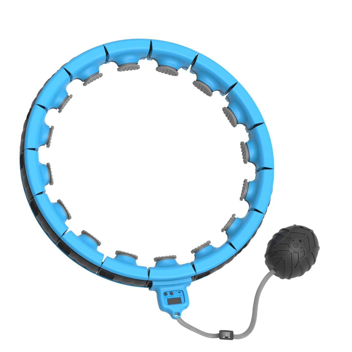Smart Hula Hoop with Digital Timer - Blue