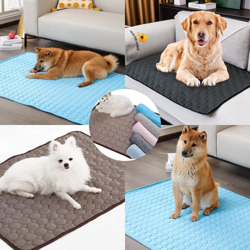 Coloody Pet Dog Washable Dog Cooling Mat Ice Silk Pet Self Cooling Pad Blanket，Suitable for Dogs and Cats