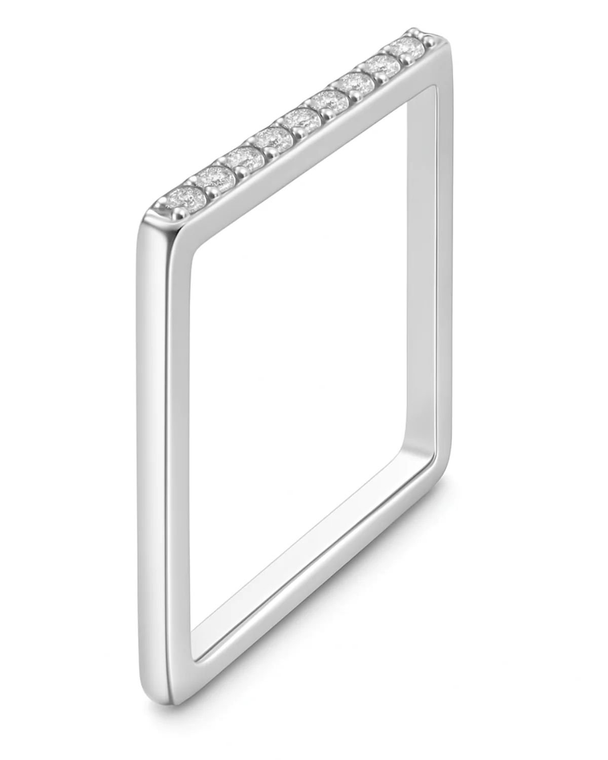 Anel Quadrado cravejado