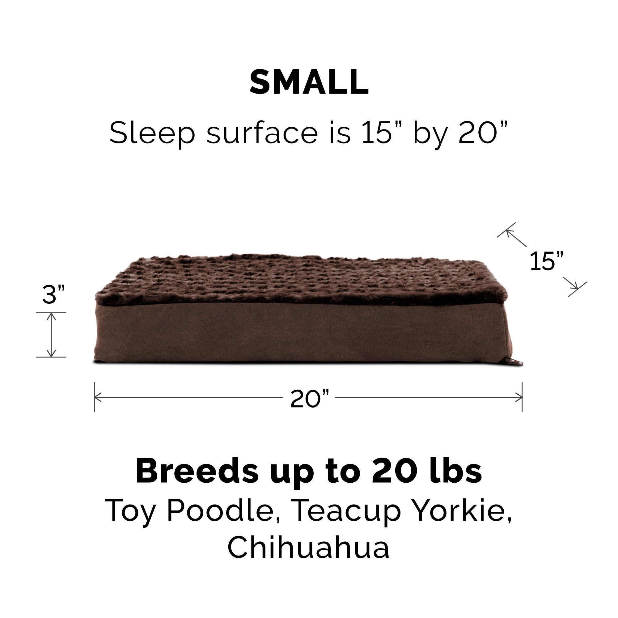 FurHaven Pet Products | Deluxe Cooling Gel Memory Foam Orthopedic Ultra Plush Mattress Pet Bed for Dogs and Cats， Chocolate， Small