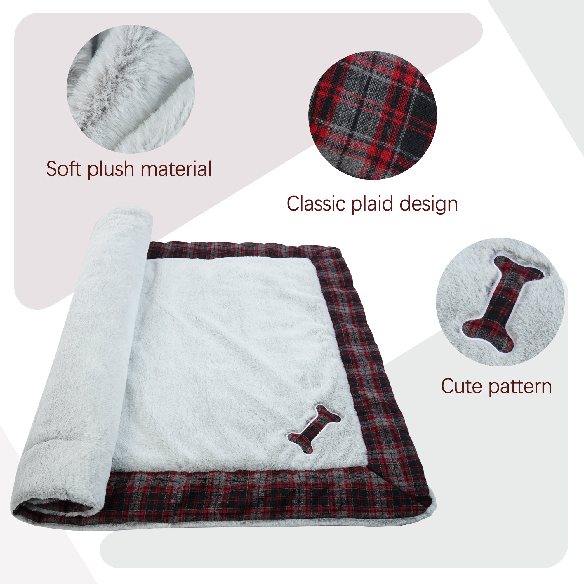 IDOMIK Dog Bed Crate Pad， Dog Beds for Large Dogs， Plush Soft Pet Beds， Washable Dog Crate Bed for Large Dogs and Cats， Warm Dog Kennel Pad