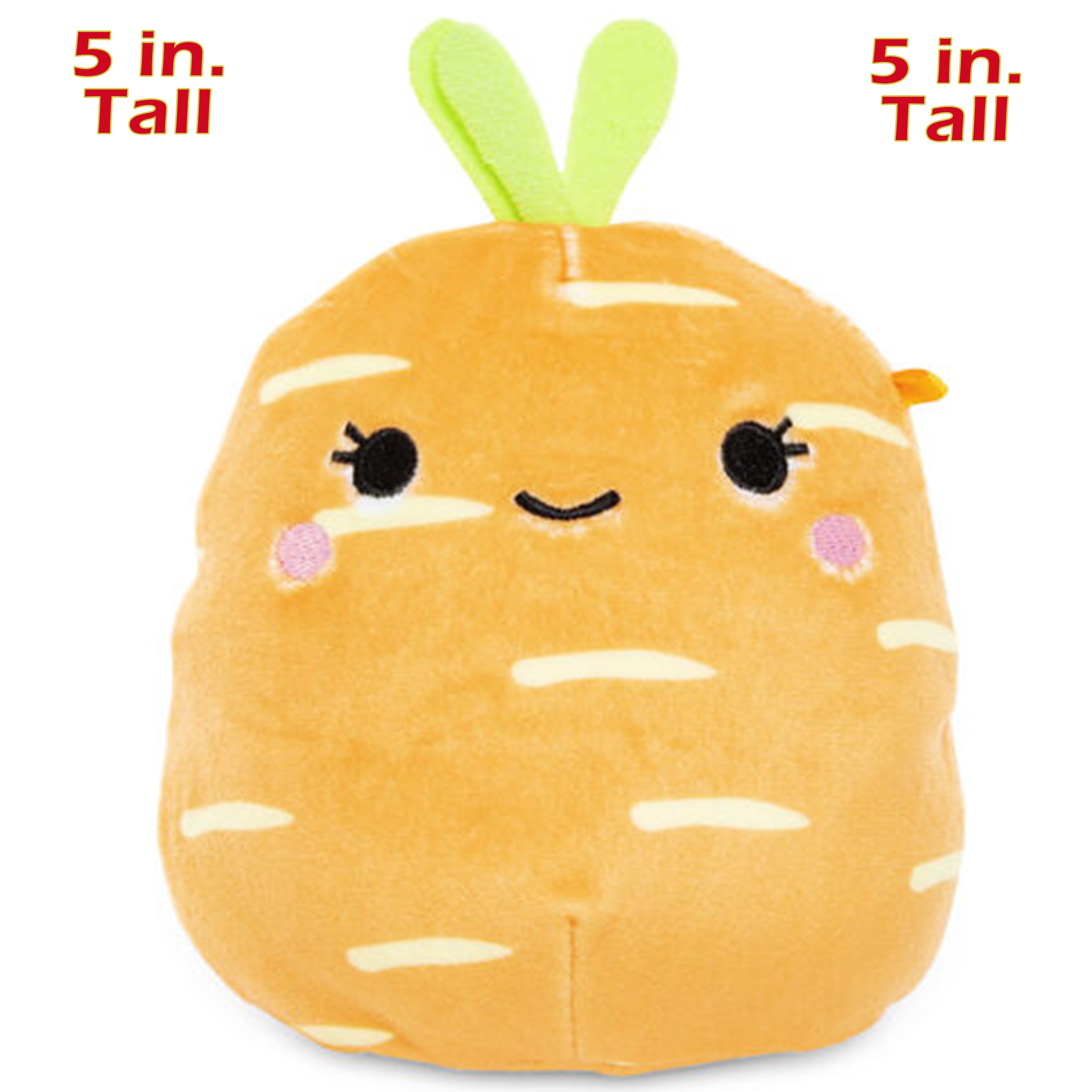 Squishmallows Mini 5 inch Caroleena the Carrot Plush Toy， Super Soft Plush Stuffed Animal， Orange