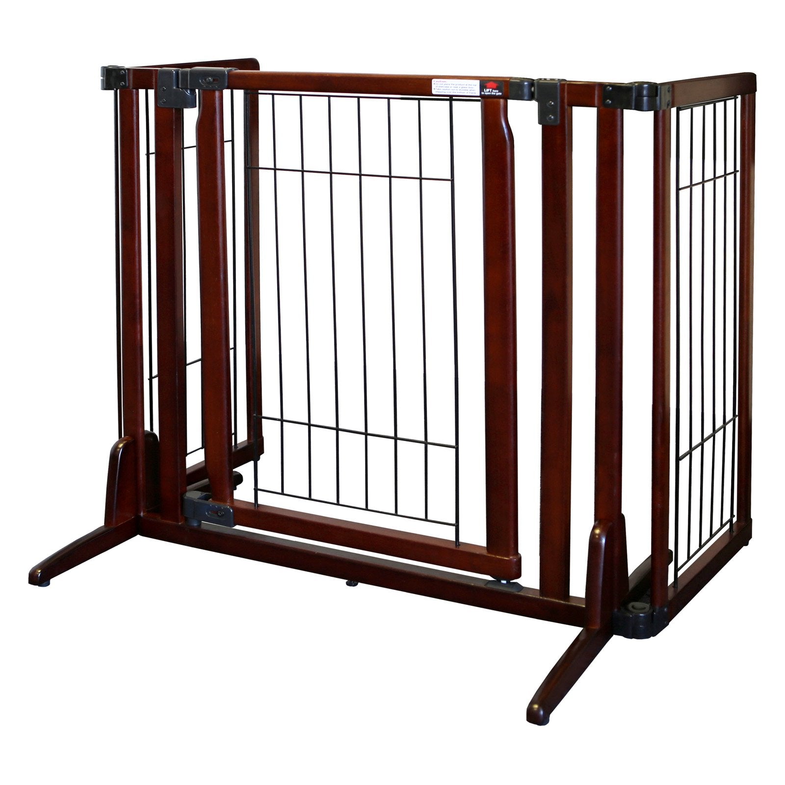 Richell Freestanding Dog Gate， Cherry Brown， 63