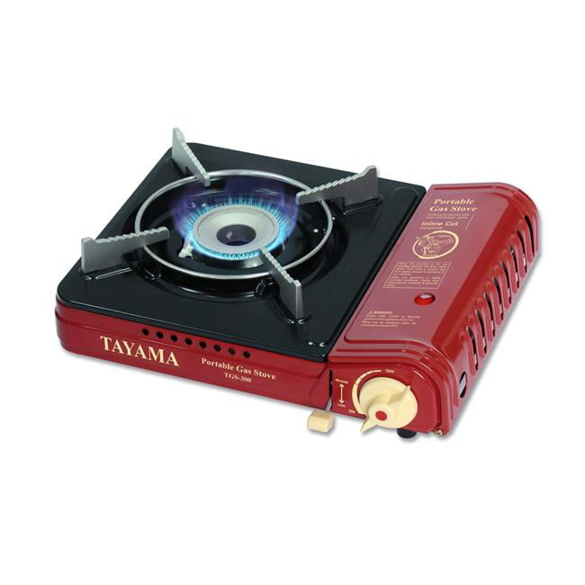 Tayama TGS-300 13 in. Portable Butane Gas Stove, Red