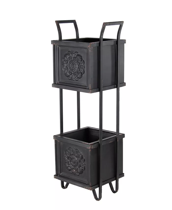 Rosemary Lane Farmhouse 2-Tiered Planter Stand